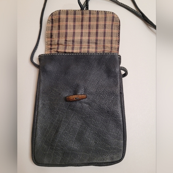 Emily Ann Of Boca Raton Leather Crossbody Bag Hand Painted - Picture 6 of 10